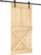 vidaXL - Schuifdeur - met - beslag - 100x210 - cm - massief - grenenhout
