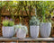 Capi Europe - Vaas elegant laag Groove NL - 46x58 - Ivoor - Opening Ø38 - Bloempot voor binnen en buiten - Levenslang garantie - Breukbestendig - 100% Recyclebaar - CO2 Neutraal geproduceerd - KGVI783