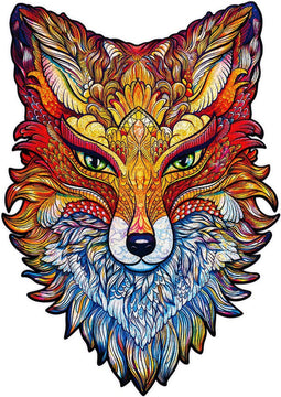 UNIDRAGON Houten Puzzel Voor Volwassenen Dier - Vurige Vos - 700 stukjes - Royal Size 41x60 cm