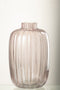 J-Line Vaas Strepen - glas - roze - medium