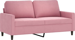 vidaXL - Tweezitsbank - 140 - cm - fluweel - roze