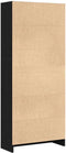 vidaXL - Zwarte - Eiken - Boekenkast - - - 60 - x - 24 - x - 143 - cm - - - Gemaakt - van - Bewerkt - Hout