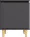 vidaXL - Nachtkastje - met - massief - houten - poten - 40x30x50 - cm - grijs