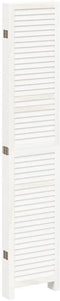 vidaXL - Kamerscherm - met - 6 - panelen - massief - paulowniahout - wit