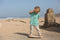 Bs Toys GA418 - Buitenspeelgoed Balansspel Surfbord - 50 cm - Hout - Beige