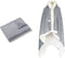 Linnick Flanel Fleece Deken + Hoodie met Capuchon Croco - zilver - 140x200cm - 130x180cm - Plaid