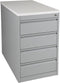 Praktische standcontainer 4 lades diep 60CM kleur Licht grijs (Ral 7035) topblad Havanna