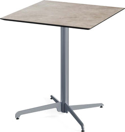 X Cross Terrastafel Grijs Frame + Moonstone HPL 70x70 cm - Essentials 110011377 - Horeca & Professioneel