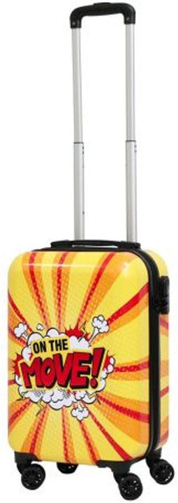 Suiteble Comic Koffer - Handbagagekoffer - 28 liter - 54 x 33,5 x 21,5 cm - Geel