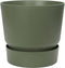 Elho Greenville Rond 20 - Bloempot voor Buiten met Waterreservoir - Ø 19.5 x H 18.4 cm - Blad groen