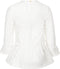 Koko Noko T-GIRLS - Meisjes Jurk - Broderie met Ruches - Gebroken Wit - Maat 116