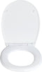WENKO WC bril Vorno Neo - antibacterieel wit Duroplast - Easy-Close sluiting - Fix-Clip bevestiging in RVS - Toiletbril wit - Toiletzitting wit