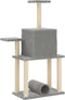 vidaXL - Kattenmeubel - met - sisal - krabpalen - 122 - cm - lichtgrijs