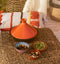 Cosy & Trendy - Tajine - Gietijzer Ø25cm - Geschikt voor Inductie - Zwart/Oranje
