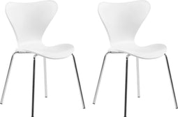 BOONVILLE - Eetkamerstoel - Wit - Synthetisch materiaal