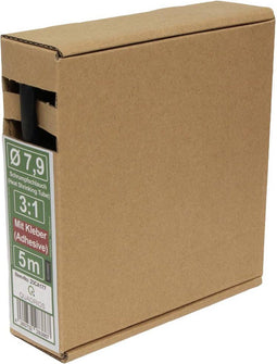 Quadrios 23CA177 Krimpkous met lijm Zwart 7.9 mm Krimpverhouding:3:1 5 m
