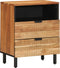 vidaXL - Nachtkastje - 50x33x62 - cm - van - Massief - Acaciahout