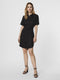 VERO MODA VMSILJA SS SHORT SHIRT DRESS GA NOOS - Dames Jurk - Tailleband en knoopsluiting - Denim