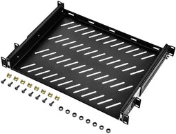 Renkforce RF-3432148 - Uittrekbaar legbord 19 inch - Ventilatiesleuven - Zwart