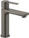 GROHE Lineare - wastafelkraan s-size - waterbesparend - met push open waste - hard graphite geborsteld (antraciet)