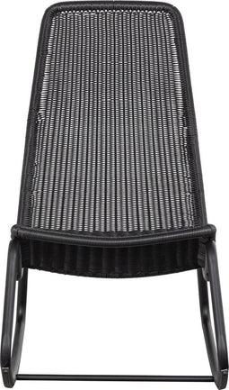 WOOOD Tom Schommelstoel Buiten - Rattan - Zwart - 97x51x95