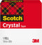 Plakband scotch crystal 600 19mmx66m transparant | 12 stuks