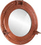 vidaXL - Wandspiegel - patrijspoort - Ø38 - cm aluminium - en - glas