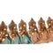 Decoratieve figuren Home ESPRIT Groen Roze Gouden Boeddha Orientaals 11 x 9 x 17 cm (6 Stuks)