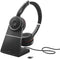 Jabra Evolve 75 - Draadloze headset - ANC en busylight - Rood Zwart