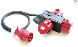 PCE CEE spruitstuk compacte verdeler met voedingskabel 1,5m H07RN-F 5G6,0 qmm 32A 953.0113 400 V 32 A