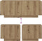 vidaXL - Nachtkastje - 100x35x40 - cm - bewerkt - hout - artisanaal - eikenkleur