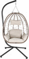 Juskys Aria - Hangstoel - Incl. onderstel - Beige