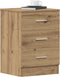 vidaXL - Nachtkastje - 38x35x55 - cm - bewerkt - hout - artisanaal - eikenkleur