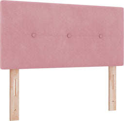 vidaXL - Hoofdbord - met - Knopen - Roze - 100 - cm - Velours