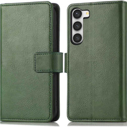 iMoshion Hoesje Geschikt voor Samsung Galaxy S23 Hoesje Met Pasjeshouder - iMoshion Luxe Bookcase - Groen