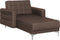 ABERDEEN - Chaise longue - Donkerbruin - Symmetrisch - Polyester