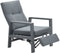 Garden Impressions Captain relax tuinstoel met voetensteun - aluminium - donker grijs/licht grijs