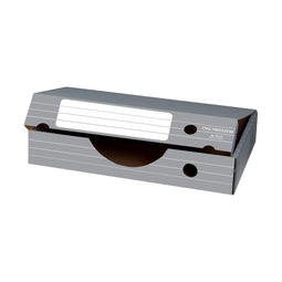 Elba archiefdoos liggend, ft 45 x 34 x 8,8 cm, grijs en wit