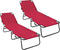 vidaXL - Opvouwbare - Ligbedden - 2 - stuks - Draagbaar - Rood - 600D - Oxford - Stof