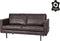 BePureHome Rodeo Bank 2-Zits - Recycle Leer - Zwart - 85x190x86
