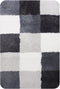Dutch House Badmat Brest - Badmat 60X90cm - Grijs - Antislip - Badmatten - Anti Slip Douchemat - Badkamer Mat - Snel Absorberend - Snel Drogende Badmat
