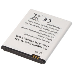 Battery suitable for the Emporia Glam battery AK-V34 with 940mAh, AK-V34 V1.0