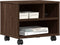 vidaXL - Printerkastje - met - wielen - 41x32x34,5 - cm - bruin - eikenkleurig