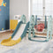 Coast 4-in-1 Kinder Glijbaan Schommelset Basketbalring - Veelkleurig - 198 x 149 x 96 cm