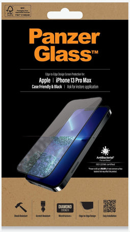 PanzerGlass PRO2746 - Screenprotector - Schokabsorberend - Anti-fingerprint - Case Friendly - Geschikt voor iPhone 13 Pro Max