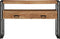vidaXL - Eettafel - Zwart - 120x33x75 - cm - Massief - Acaciahout - en - Metaal