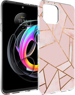 iMoshion Hoesje Geschikt voor Motorola Edge 20 Lite Hoesje Siliconen - iMoshion Design hoesje - Roze / Meerkleurig / Goud / Pink Graphic