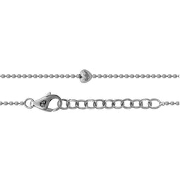 Blossom Copenhagen - Zilveren collier - Bolschakel met hart - 45 cm