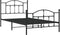 vidaXL - Bedframe - met - hoofd- - en - voeteneinde - metaal - zwart - 107x203 - cm