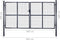 vidaXL - Gaaspoort - 289x150 - cm - gegalvaniseerd - staal - grijs